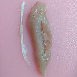 鶏ささ身の筋の取り方